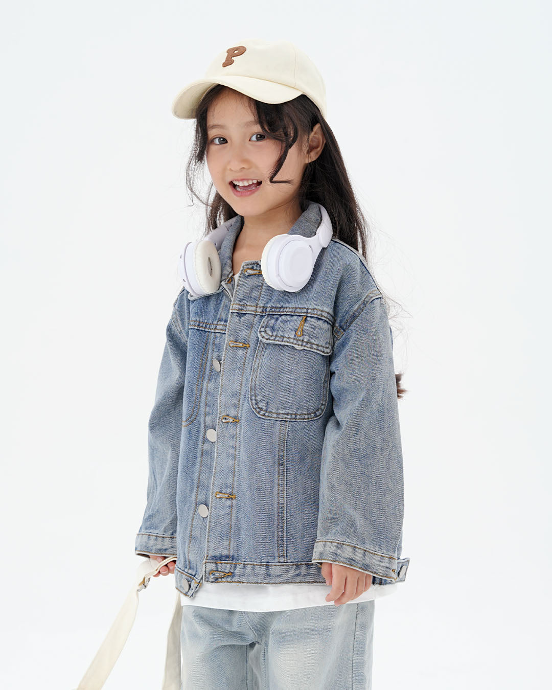 JOPI Kids' Trendy Light Blue Denim Jacket 3y-11y