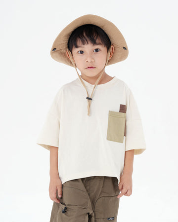 JOPI Kids' Mountain Double Pocket Patchwork T-shirt 2y-9y