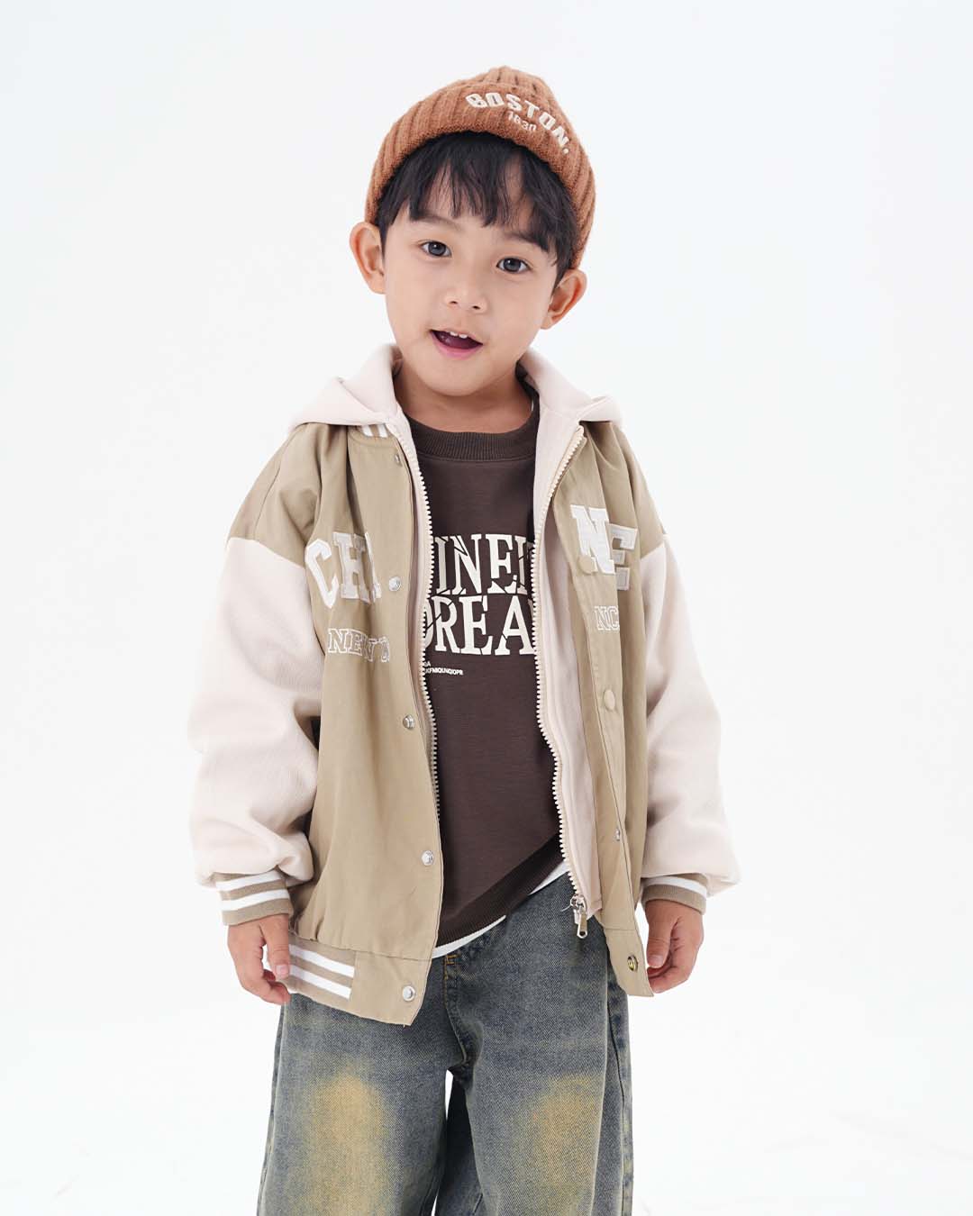 JOPI Kids' Hooded Baseball Jacket 1y-7y