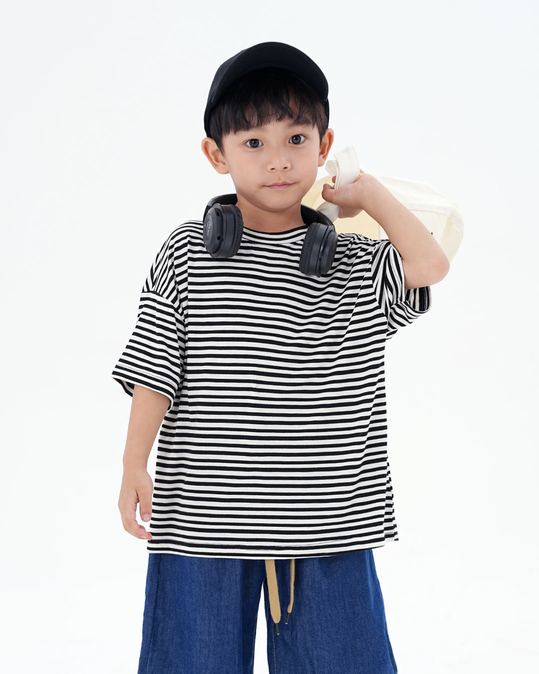 JOPI Kids' Loose Fit Strip T-shirt 2y-11y