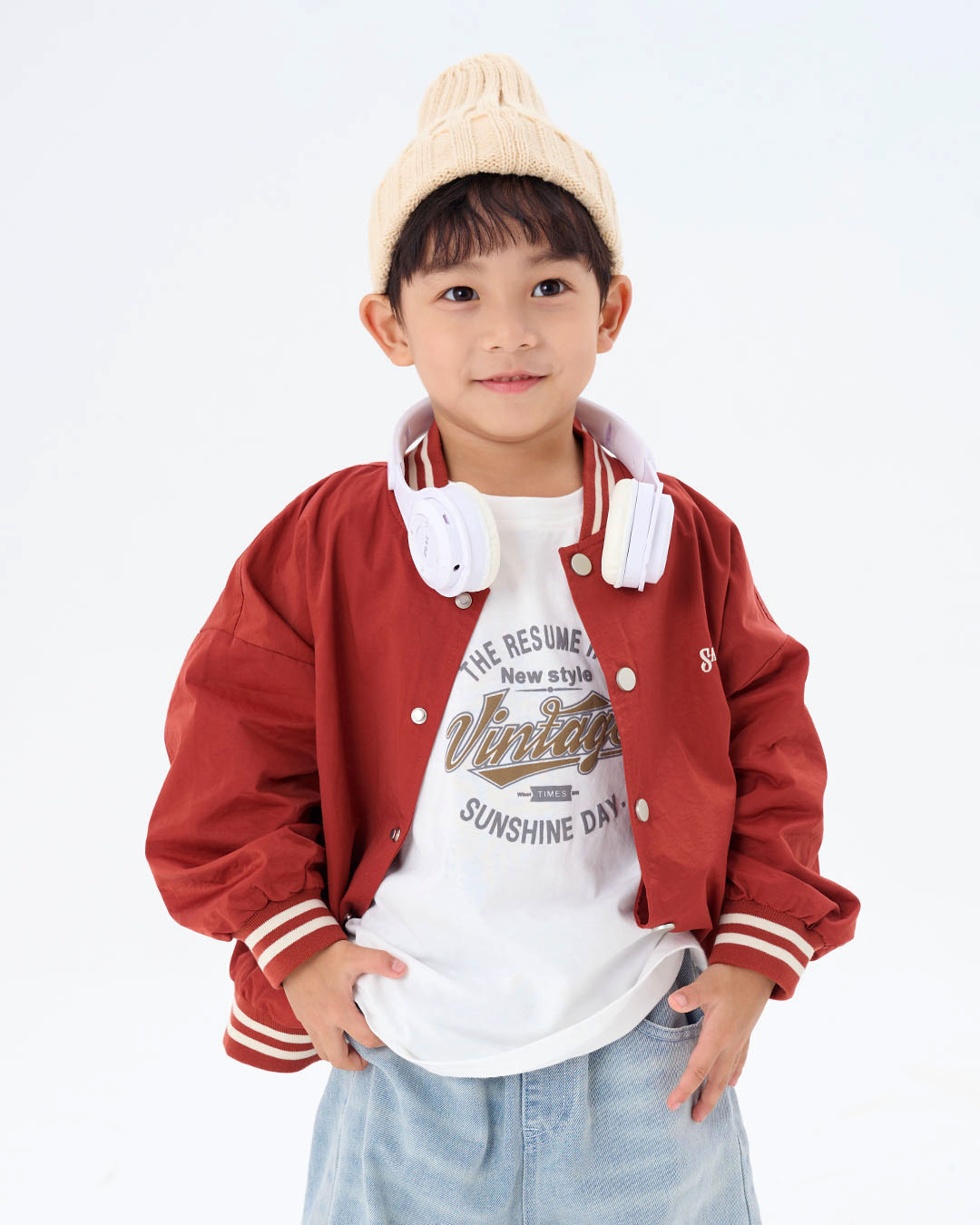 JOPI Kids' Embroidered Baseball Jacket 1y-6y