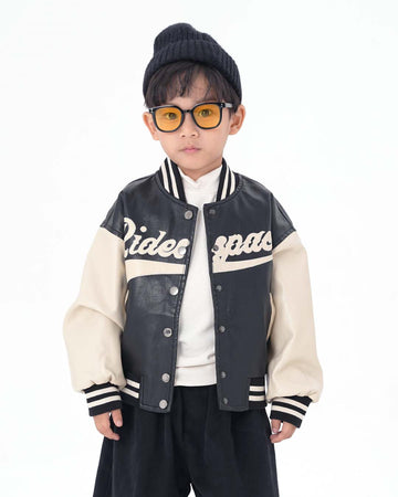 JOPI Kids' Faux Leather Baseball Jacket 3y-11y